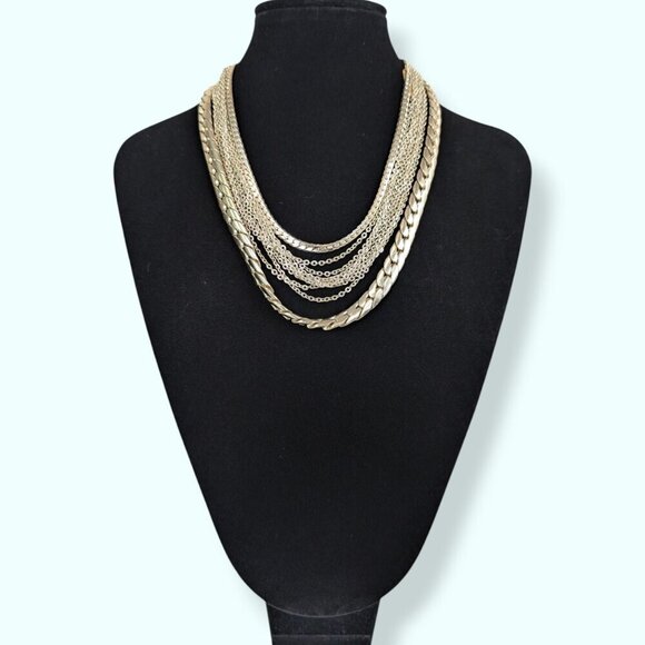 🍁V. Continental 10-Strand Chain Necklace - Picture 1 of 6